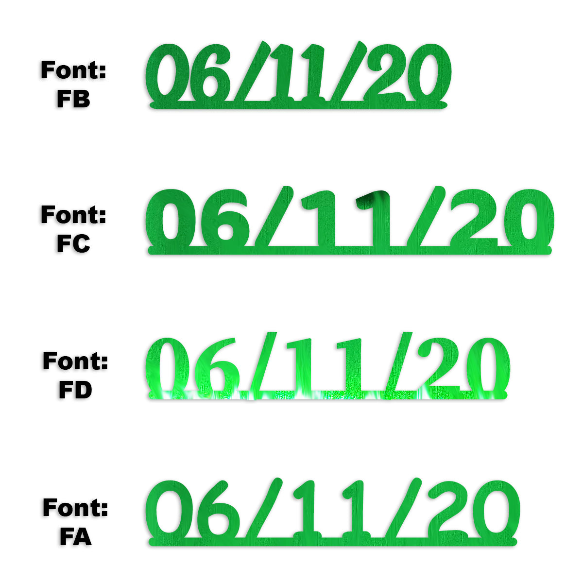 Custom-Fetti Date - 06/11/24 or 06/11/25  Green