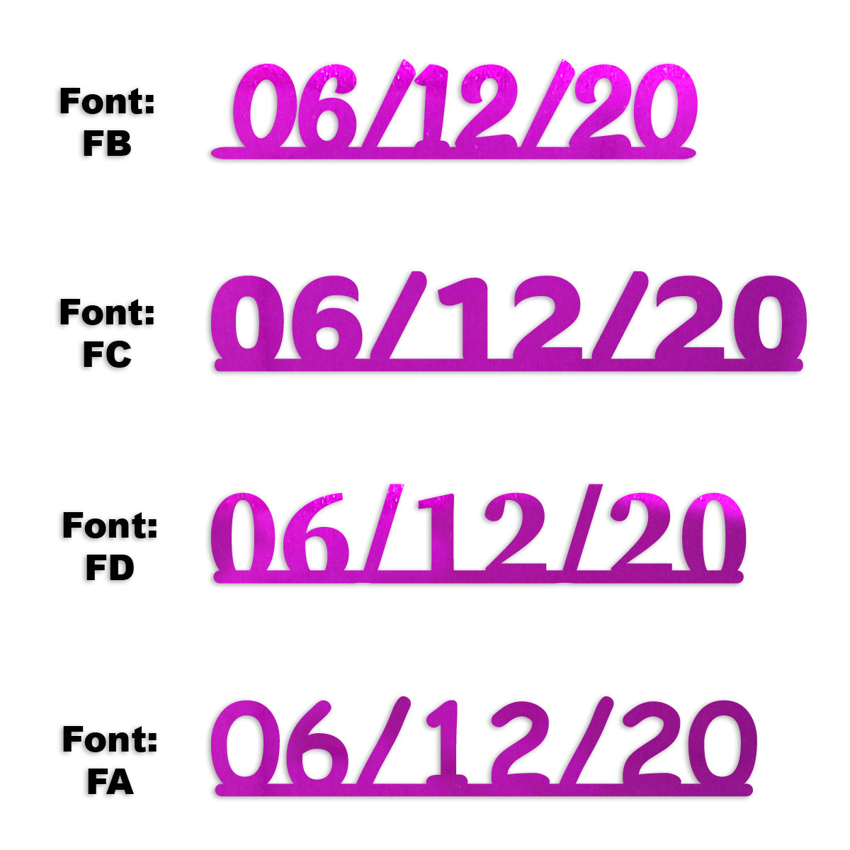 Custom-Fetti Date - 06/12/24 or 06/12/25  Fuchsia