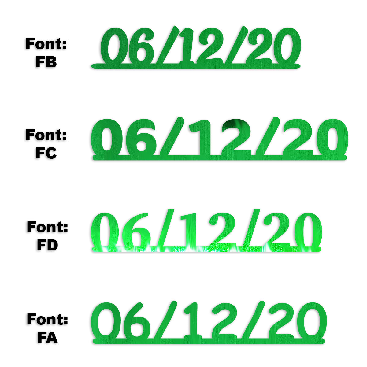 Custom-Fetti Date - 06/12/24 or 06/12/25  Green