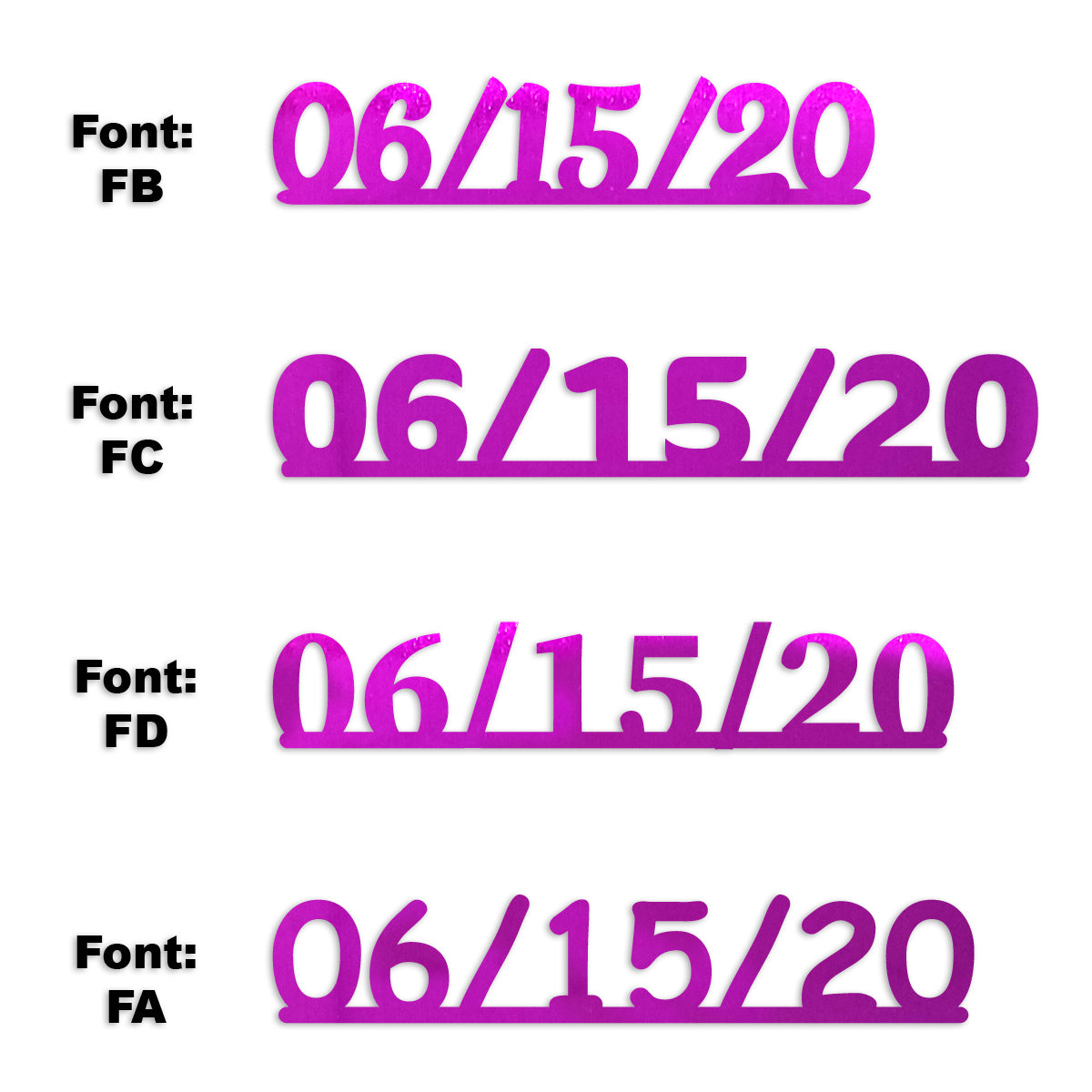 Custom-Fetti Date - 06/15/24 or 06/15/25  Fuchsia
