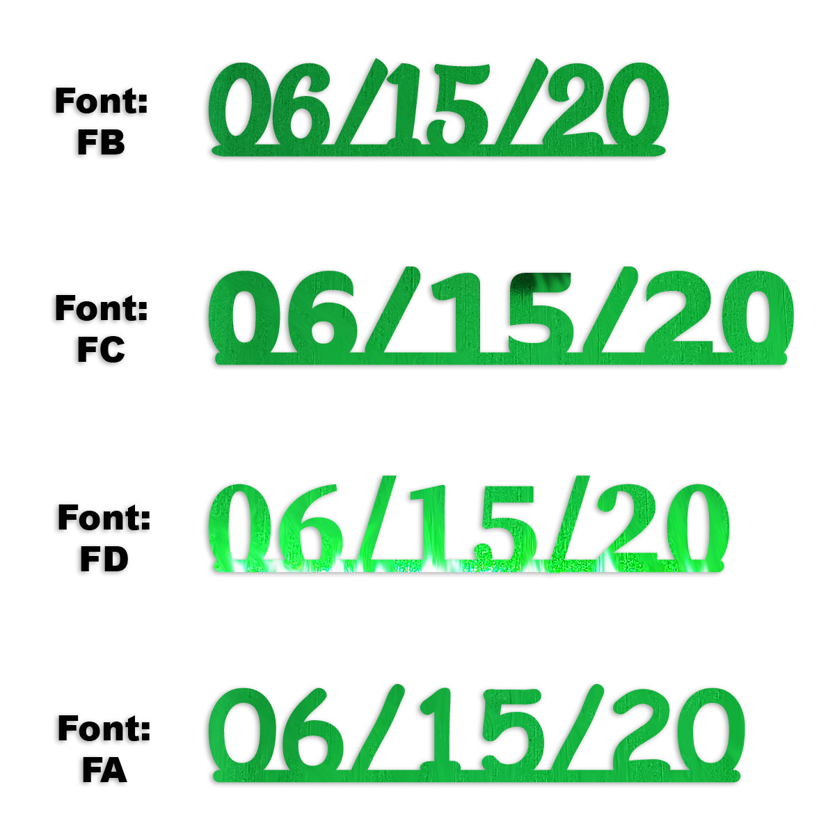Custom-Fetti Date - 06/15/24 or 06/15/25  Green