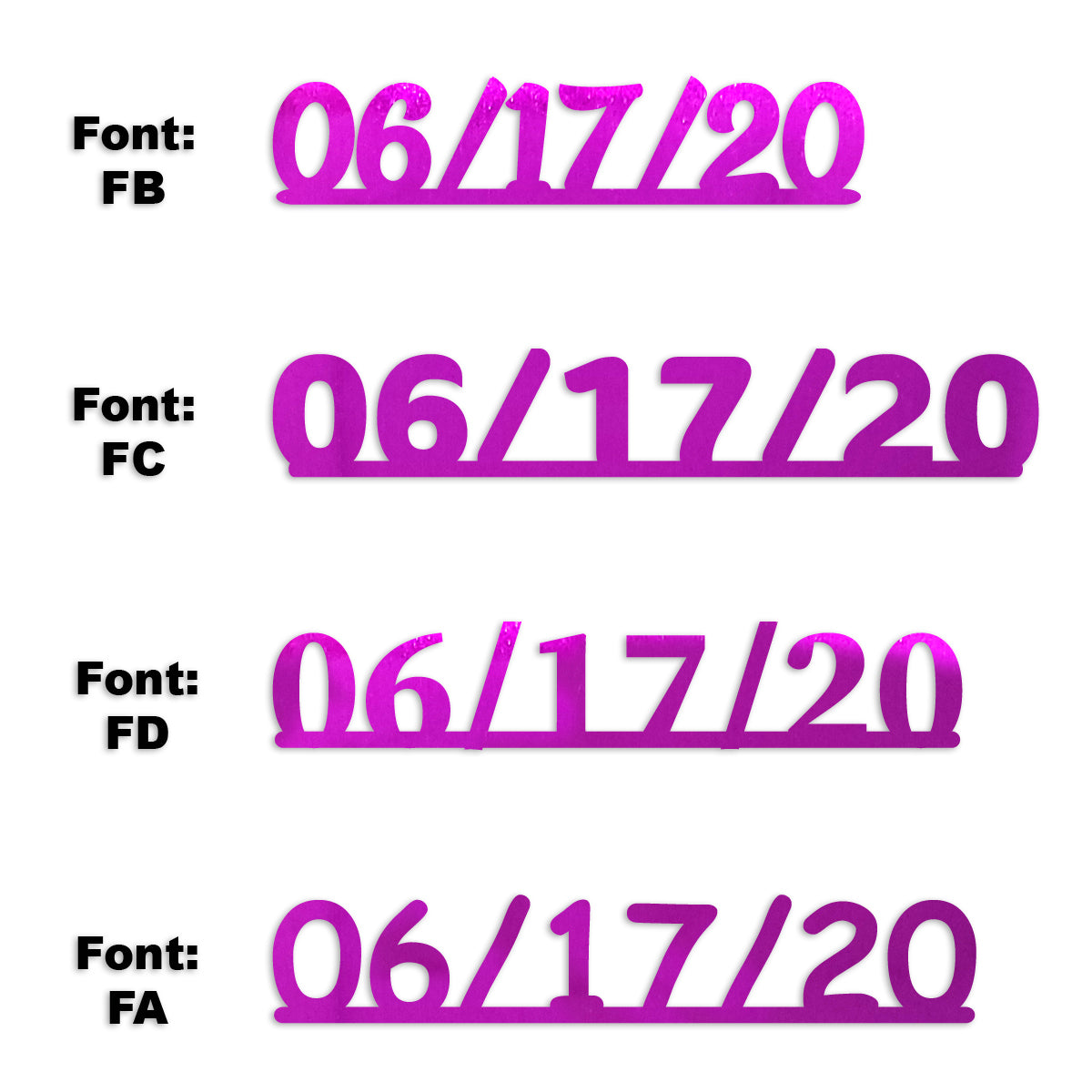 Custom-Fetti Date - 06/17/24 or 06/17/25  Fuchsia
