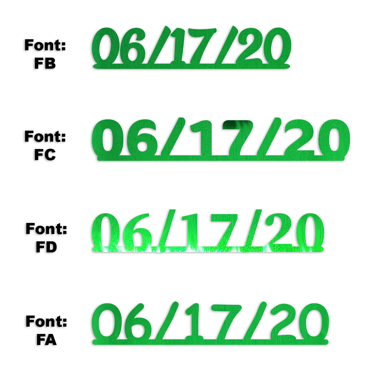 Custom-Fetti Date - 06/17/24 or 06/17/25  Green