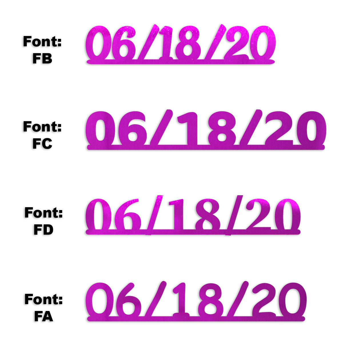 Custom-Fetti Date - 06/18/24 or 06/18/25  Fuchsia