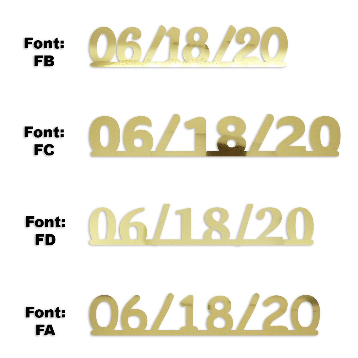 Custom-Fetti Date - 06/18/24 or 06/18/25  Gold