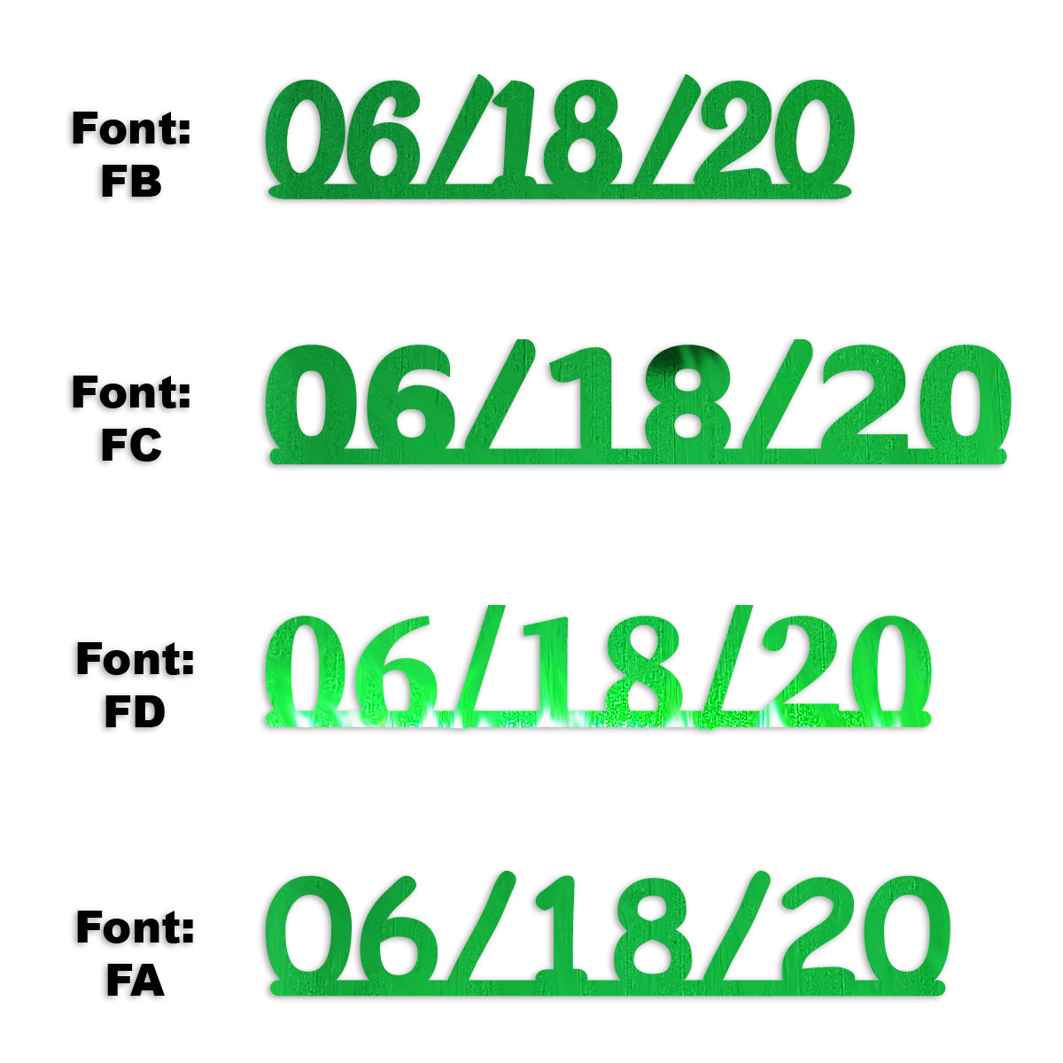 Custom-Fetti Date - 06/18/24 or 06/18/25  Green