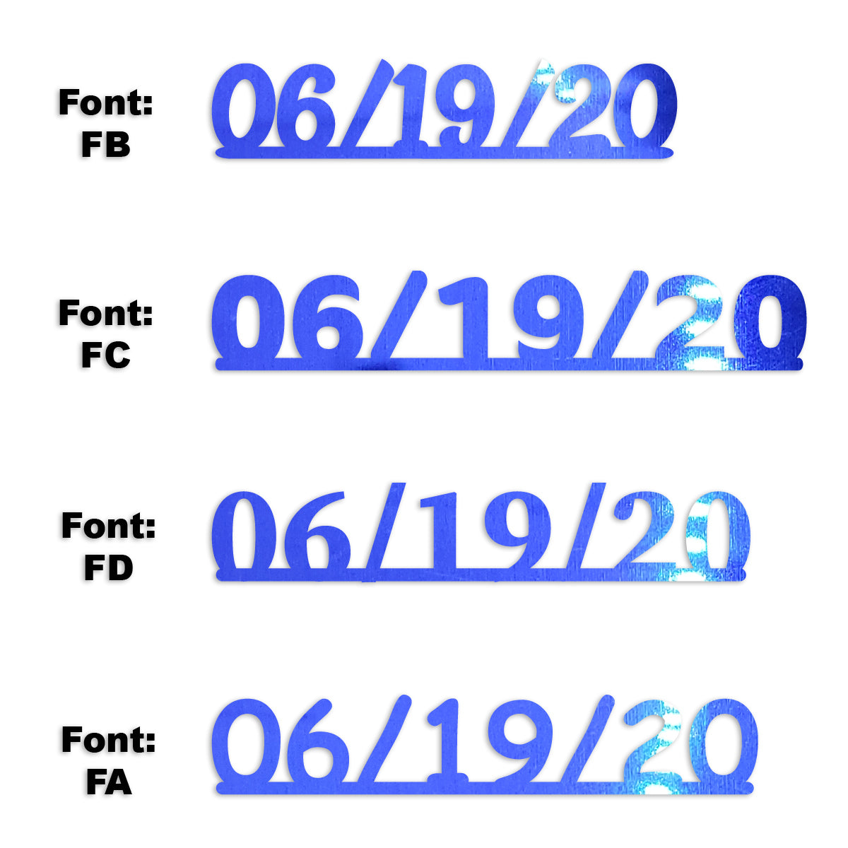 Custom-Fetti Date - 06/19/24 or 06/19/25  Blue Royal