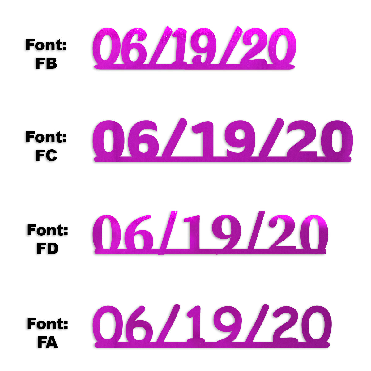 Custom-Fetti Date - 06/19/24 or 06/19/25  Fuchsia