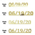 Custom-Fetti Date - 06/19/24 or 06/19/25  Gold