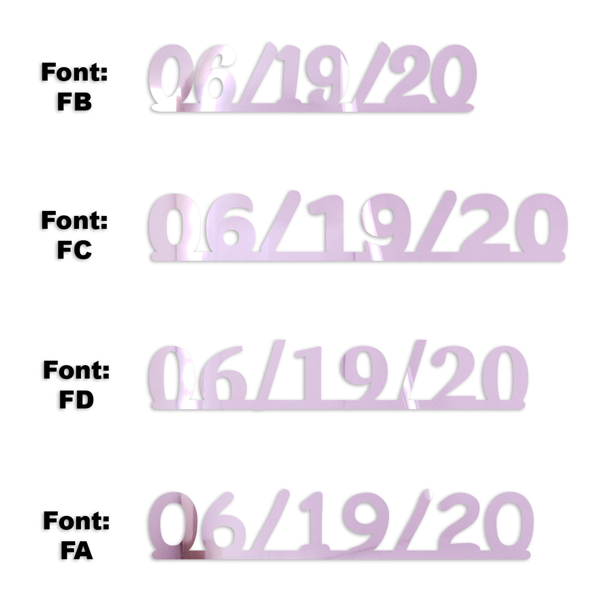 Custom-Fetti Date - 06/19/24 or 06/19/25  Pink