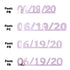 Custom-Fetti Date - 06/19/24 or 06/19/25  Pink