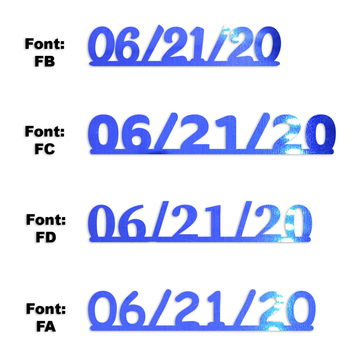Custom-Fetti Date - 06/21/24 or 06/21/25  Blue Royal