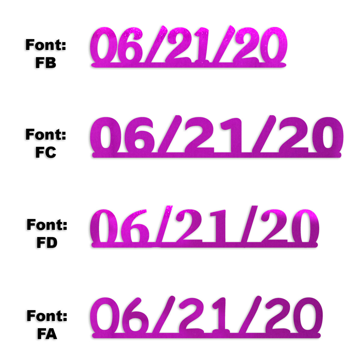 Custom-Fetti Date - 06/21/24 or 06/21/25  Fuchsia