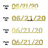 Custom-Fetti Date - 06/21/24 or 06/21/25  Gold