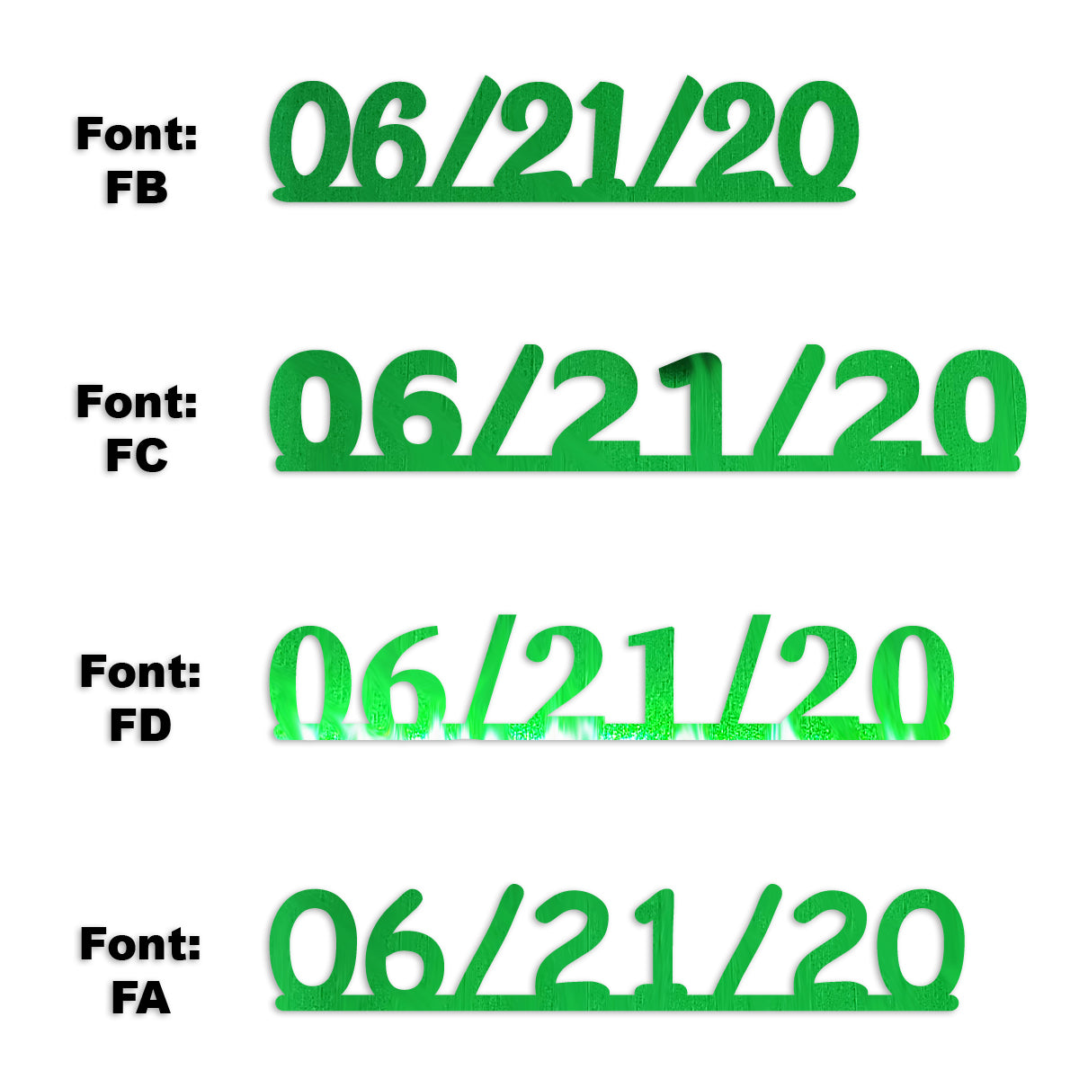 Custom-Fetti Date - 06/21/24 or 06/21/25  Green