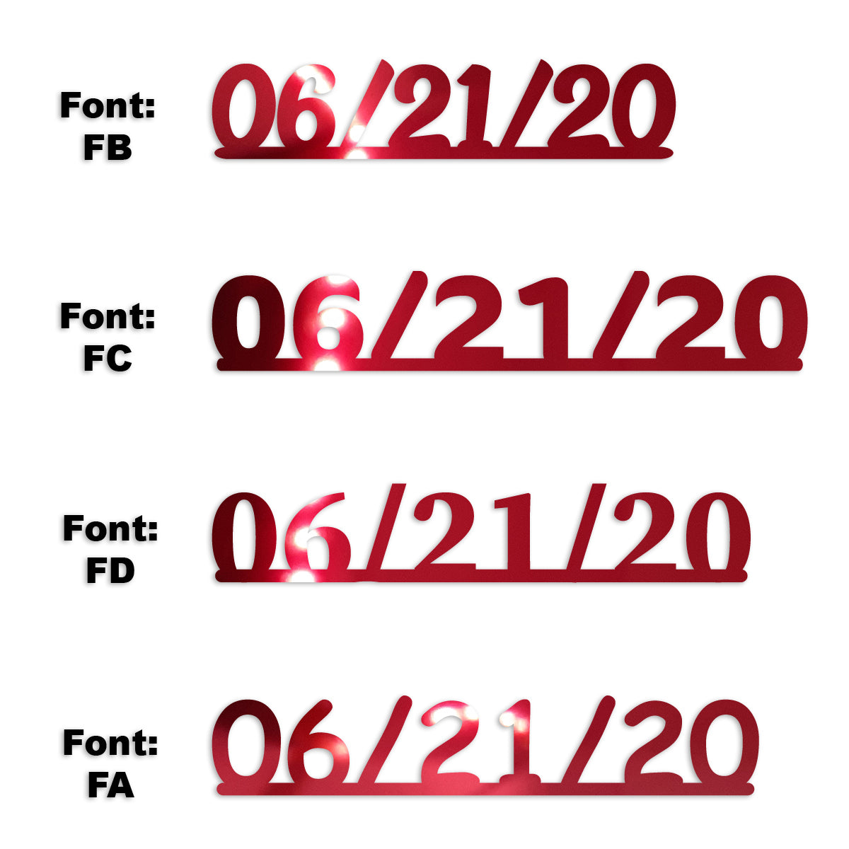 Custom-Fetti Date - 06/21/24 or 06/21/25  Red
