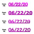 Custom-Fetti Date - 06/22/24 or 06/22/25  Fuchsia