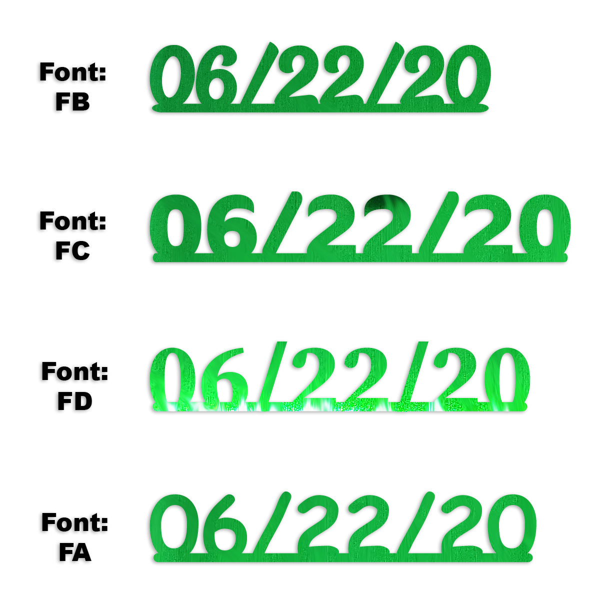 Custom-Fetti Date - 06/22/24 or 06/22/25  Green