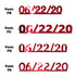 Custom-Fetti Date - 06/22/24 or 06/22/25  Red