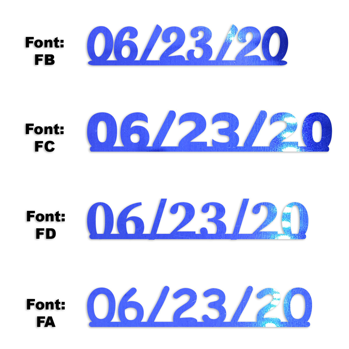 Custom-Fetti Date - 06/23/24 or 06/23/25  Blue Royal