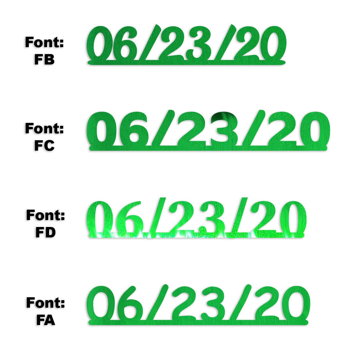 Custom-Fetti Date - 06/23/24 or 06/23/25  Green