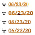 Custom-Fetti Date - 06/23/24 or 06/23/25  Orange