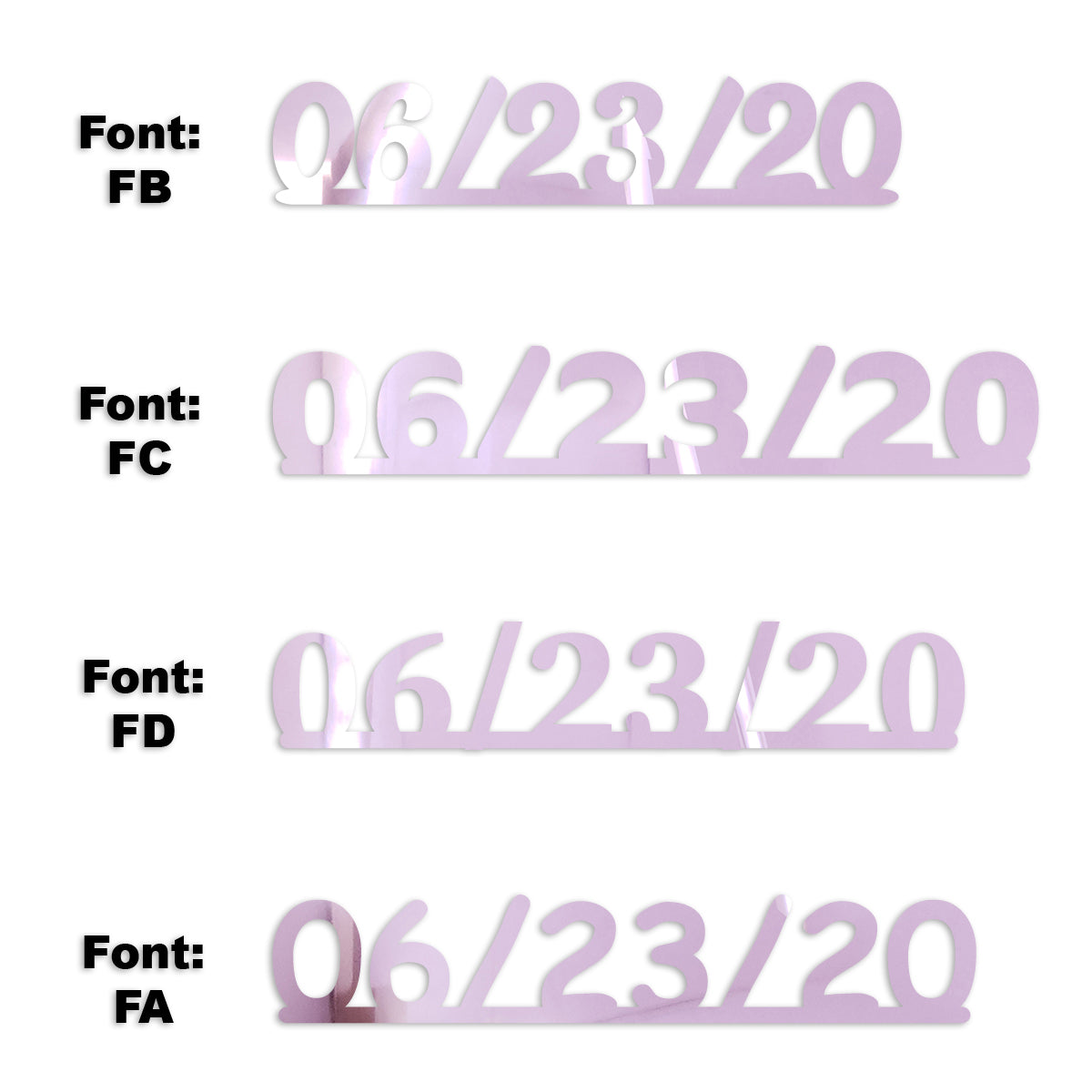 Custom-Fetti Date - 06/23/24 or 06/23/25  Pink