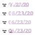 Custom-Fetti Date - 06/23/24 or 06/23/25  Pink