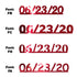 Custom-Fetti Date - 06/23/24 or 06/23/25  Red
