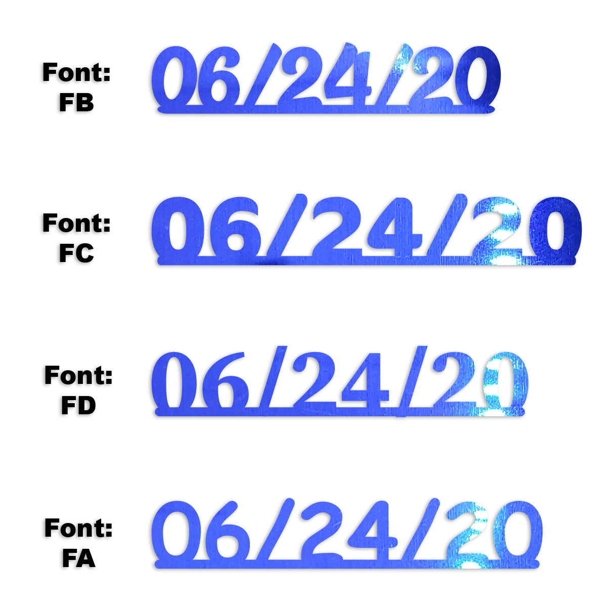 Custom-Fetti Date - 06/24/24 or 06/24/25  Blue Royal
