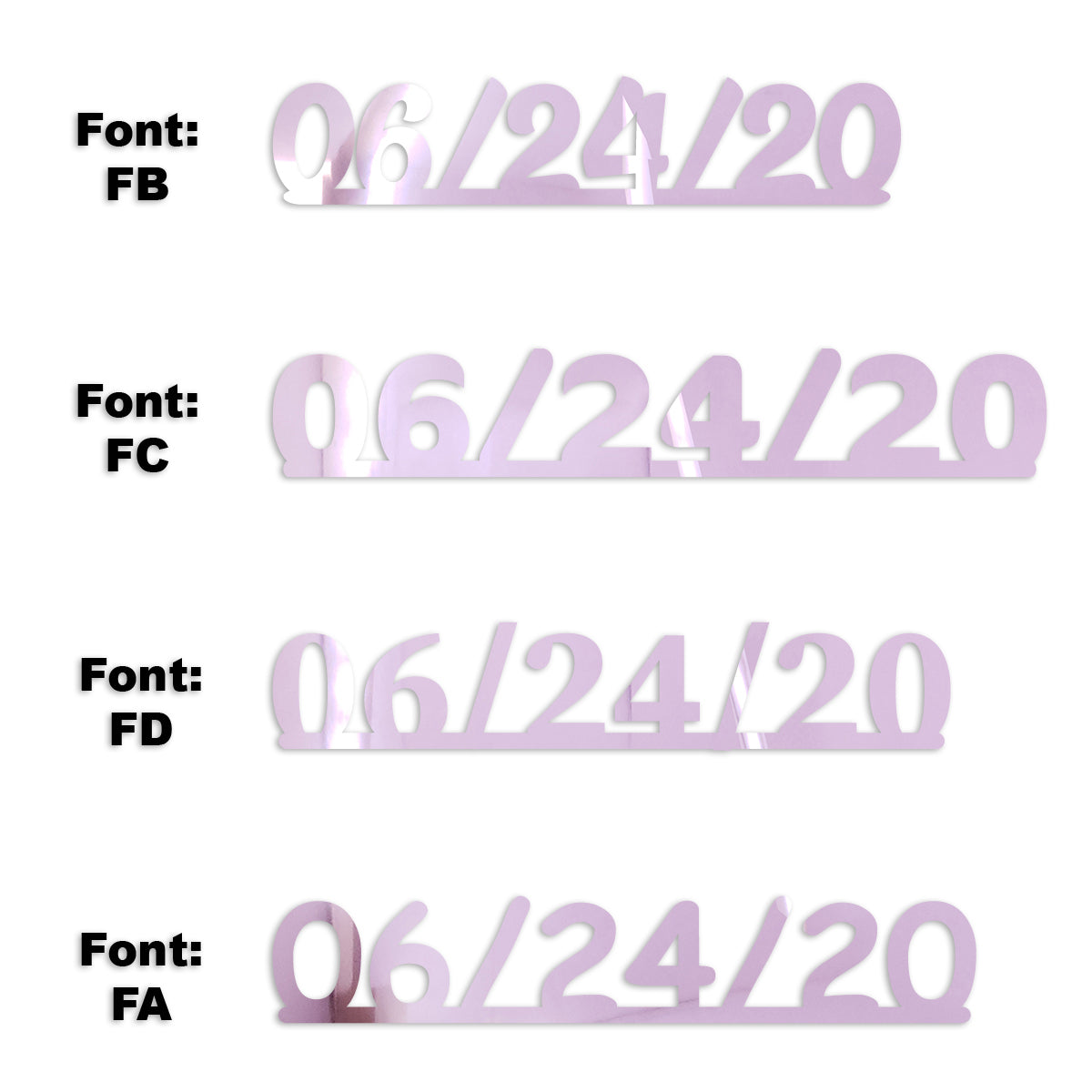 Custom-Fetti Date - 06/24/24 or 06/24/25  Pink
