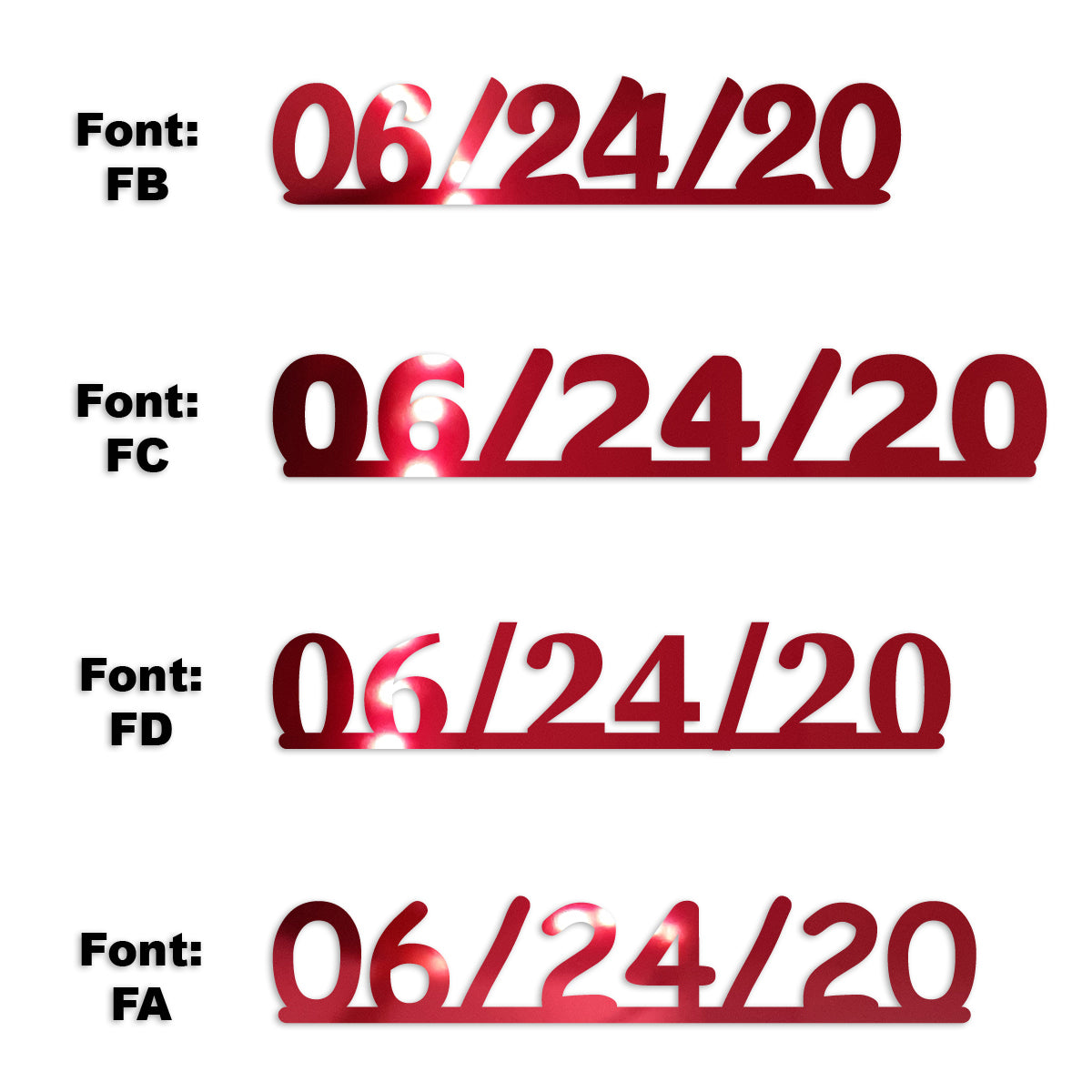 Custom-Fetti Date - 06/24/24 or 06/24/25  Red