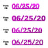 Custom-Fetti Date - 06/25/24 or 06/25/25  Fuchsia
