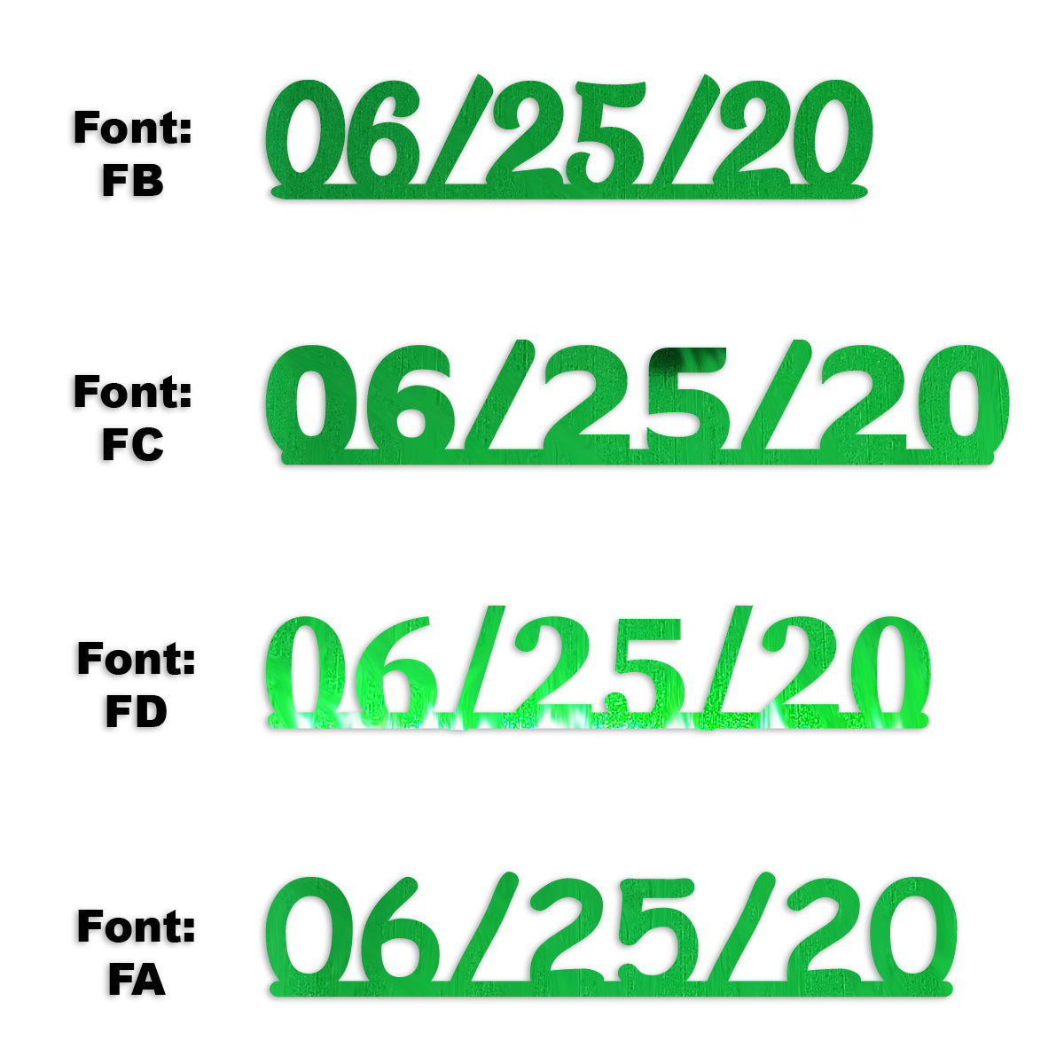 Custom-Fetti Date - 06/25/24 or 06/25/25  Green