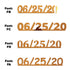 Custom-Fetti Date - 06/25/24 or 06/25/25  Orange