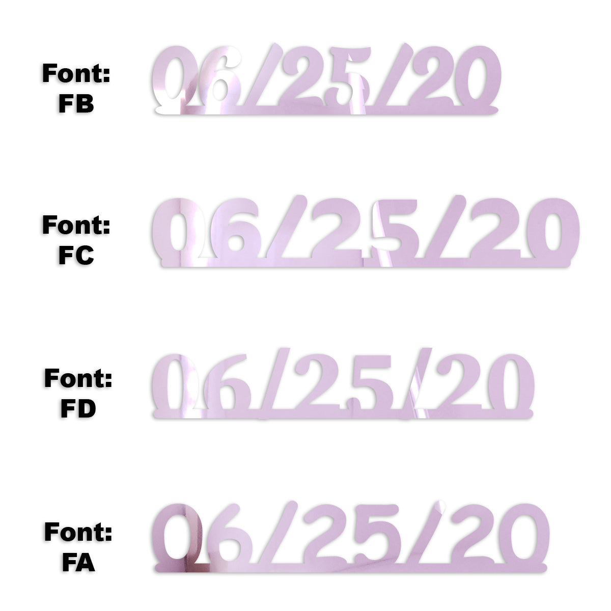 Custom-Fetti Date - 06/25/24 or 06/25/25  Pink