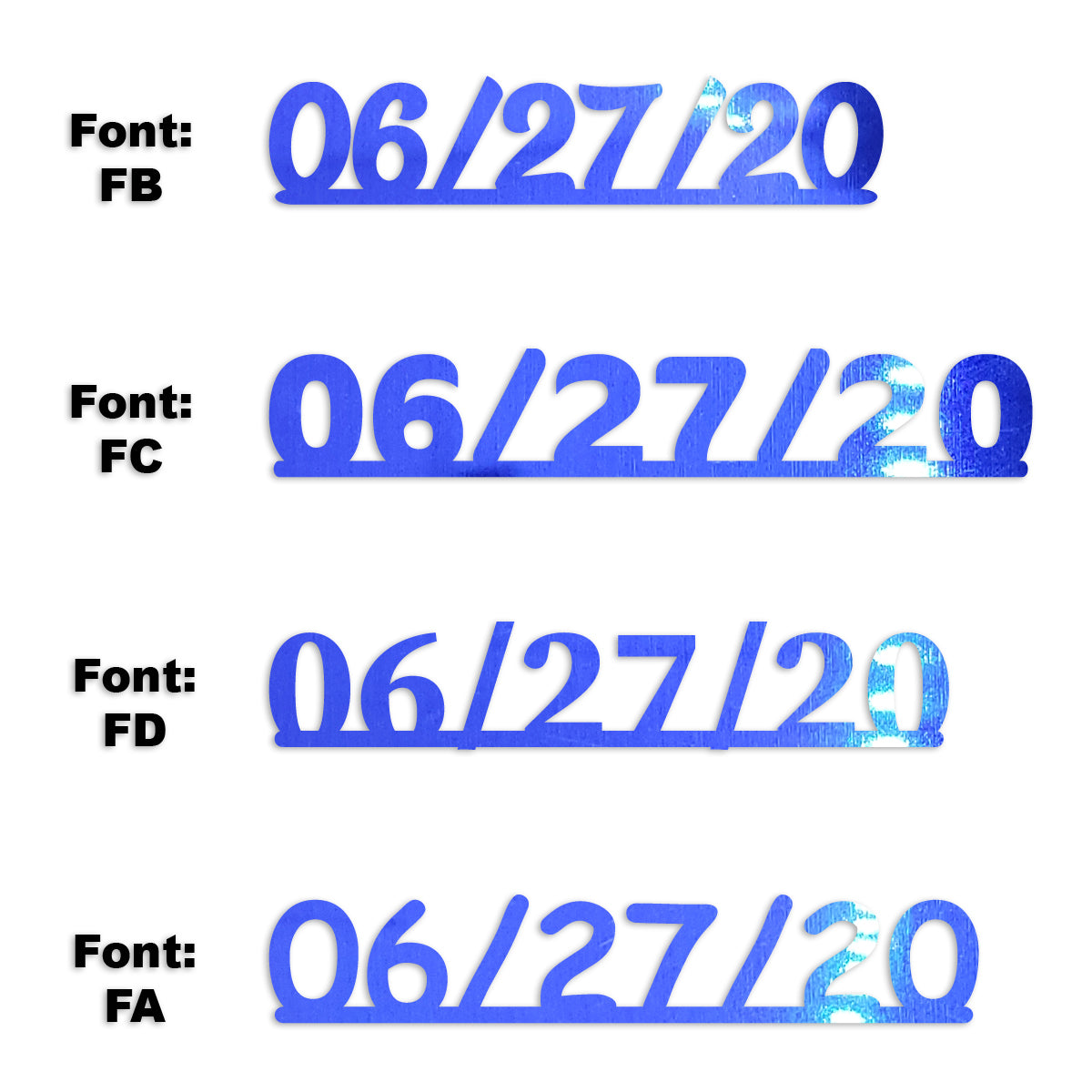 Custom-Fetti Date - 06/27/24 or 06/27/25  Blue Royal