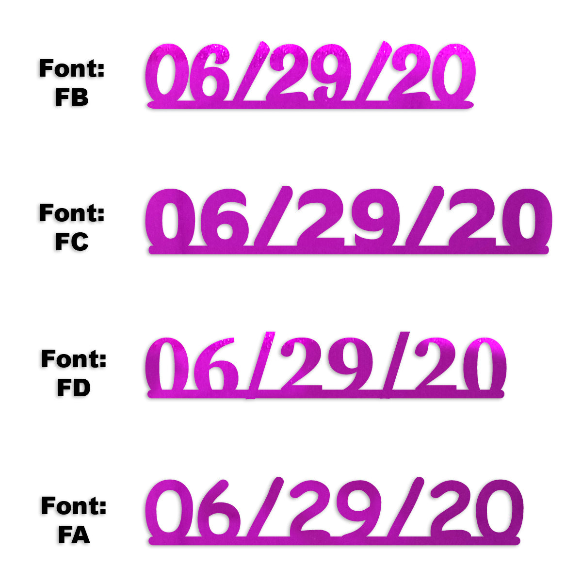 Custom-Fetti Date - 06/29/24 or 06/29/25  Fuchsia