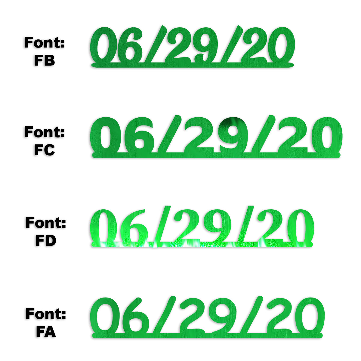 Custom-Fetti Date - 06/29/24 or 06/29/25  Green
