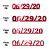 Custom-Fetti Date - 06/29/24 or 06/29/25  Red