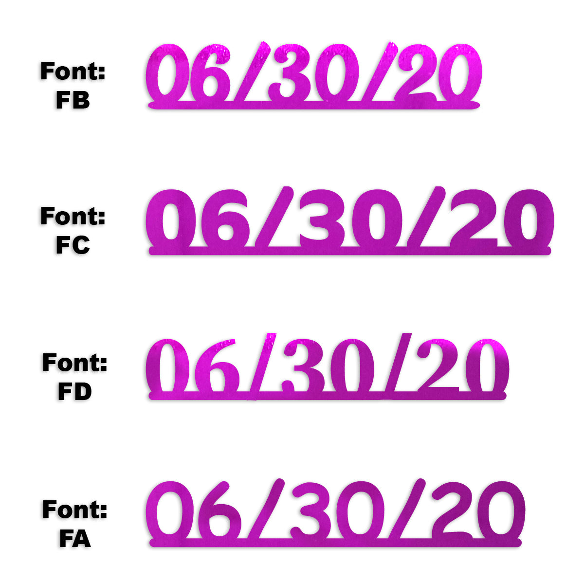 Custom-Fetti Date - 06/30/24 or 06/30/25  Fuchsia
