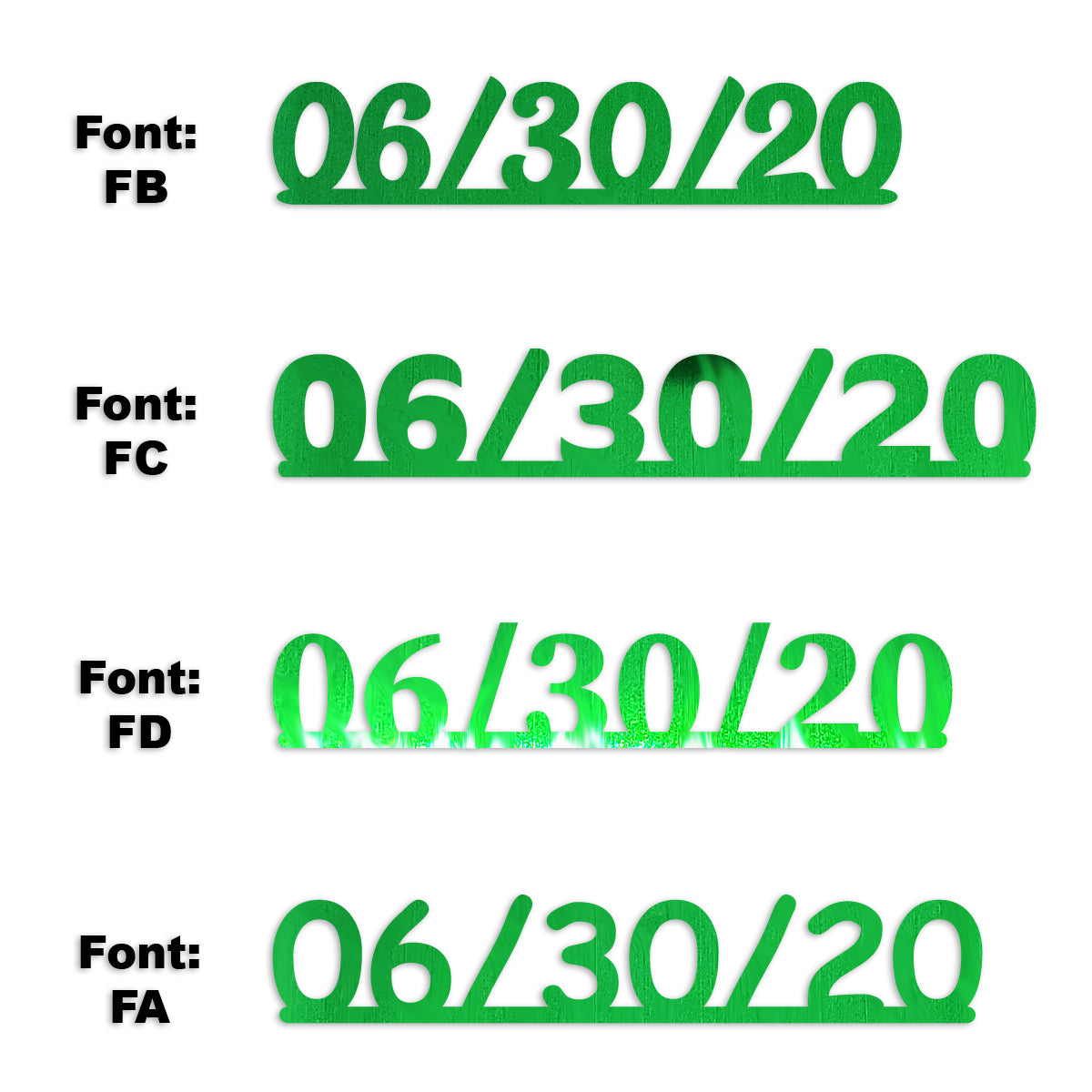 Custom-Fetti Date - 06/30/24 or 06/30/25  Green