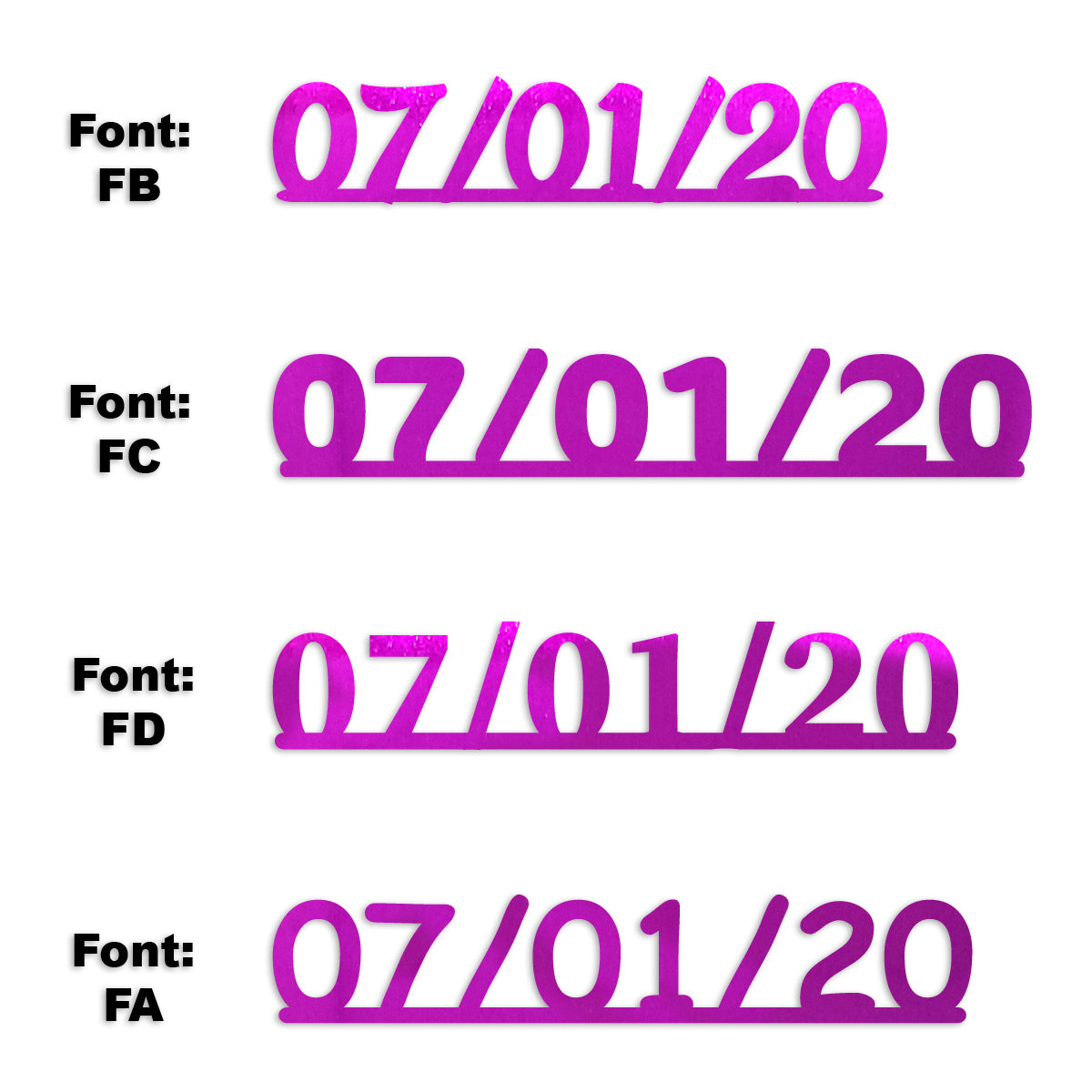 Custom-Fetti Date - 07/01/24 or 07/01/25  Fuchsia