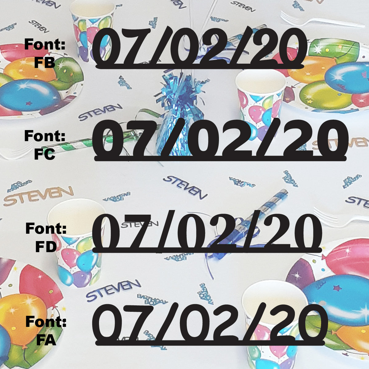 Custom-Fetti Date - 07/02/24 or 07/02/25  Black