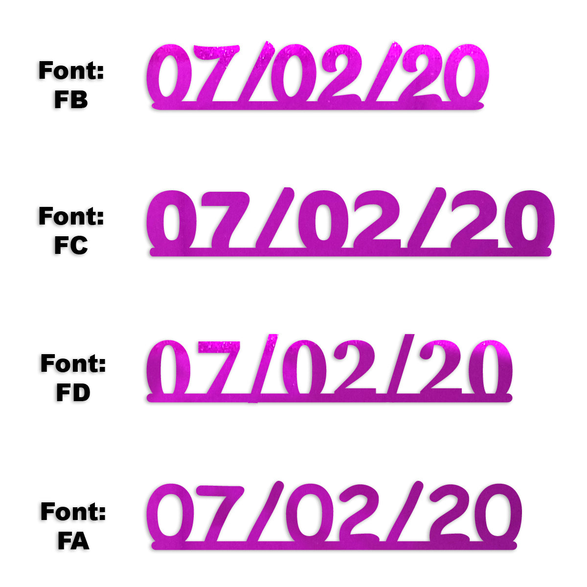 Custom-Fetti Date - 07/02/24 or 07/02/25  Fuchsia