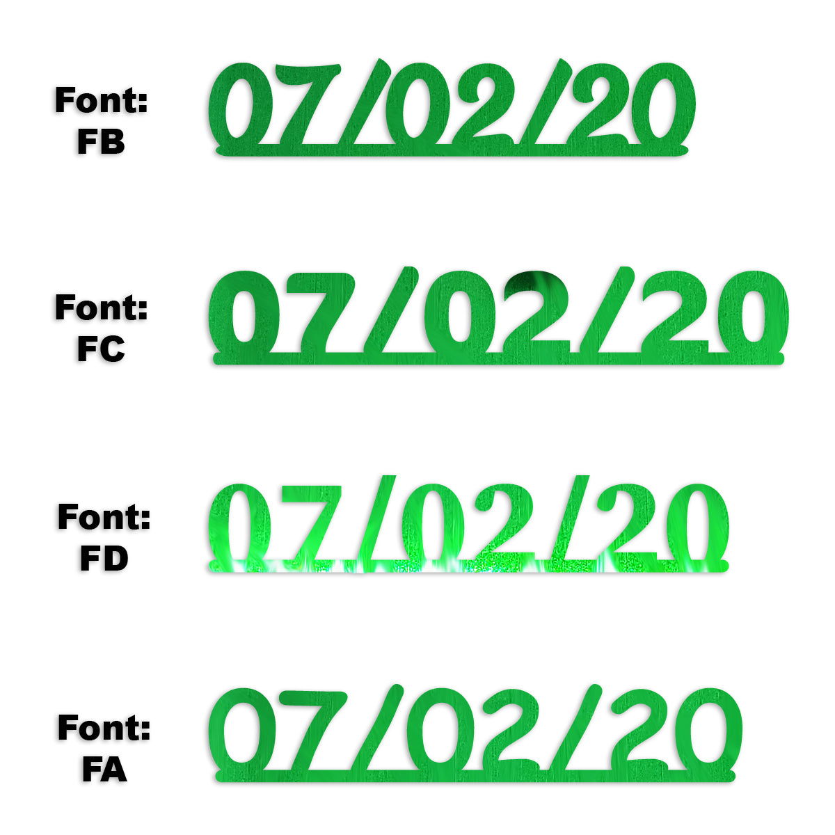 Custom-Fetti Date - 07/02/24 or 07/02/25  Green