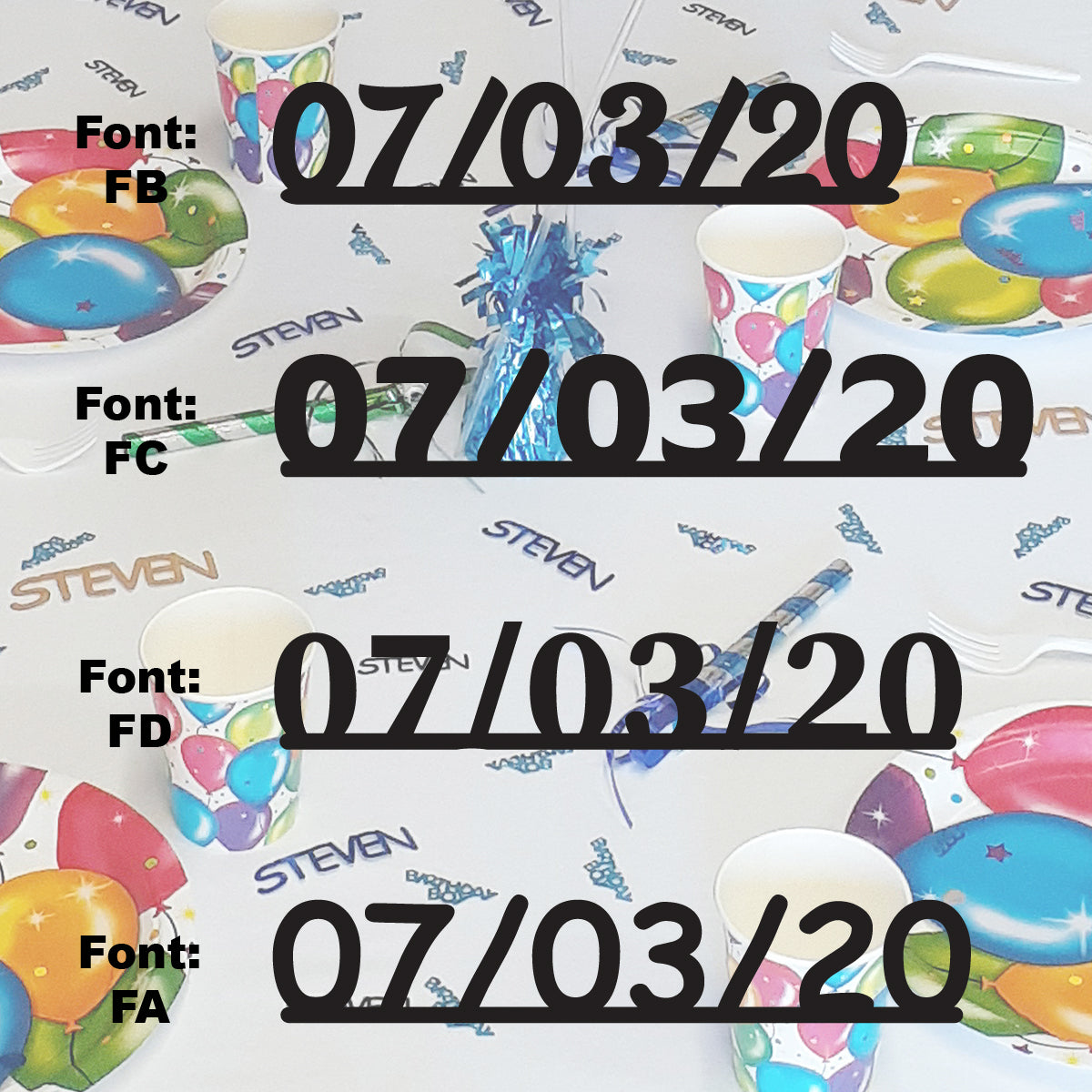 Custom-Fetti Date - 07/03/24 or 07/03/25  Black