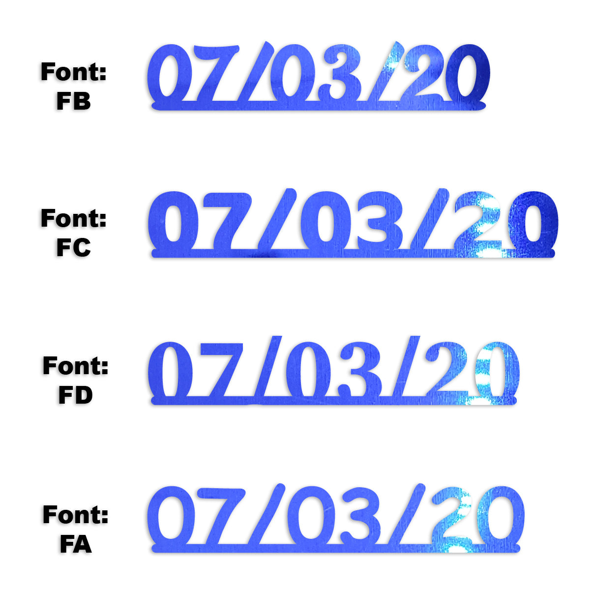 Custom-Fetti Date - 07/03/24 or 07/03/25  Blue Royal