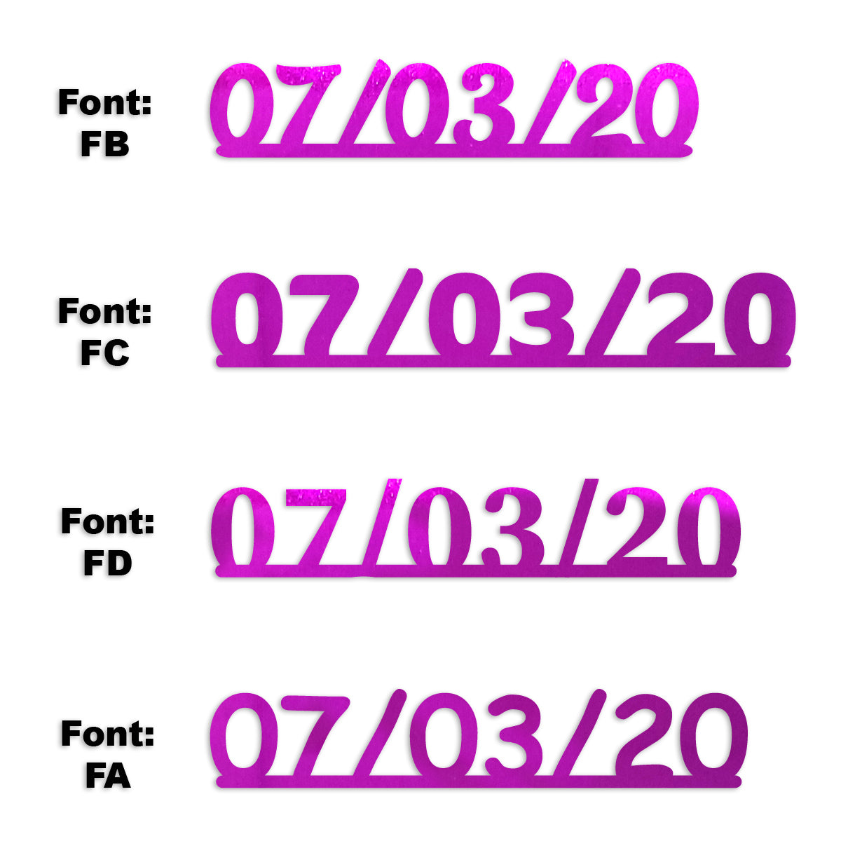 Custom-Fetti Date - 07/03/24 or 07/03/25  Fuchsia