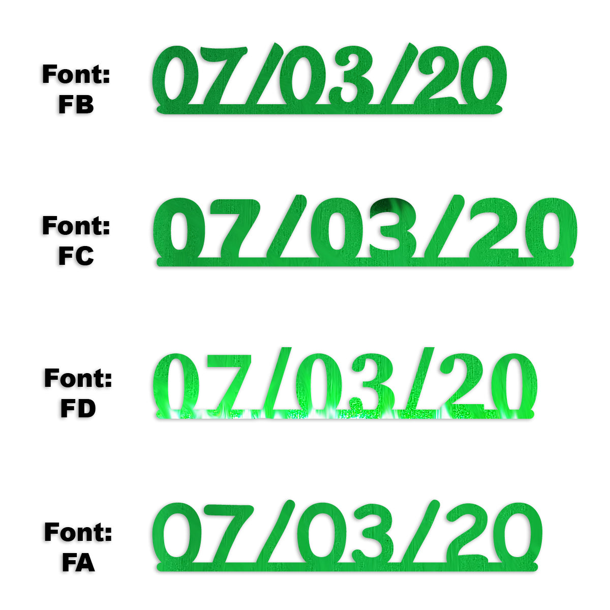 Custom-Fetti Date - 07/03/24 or 07/03/25  Green